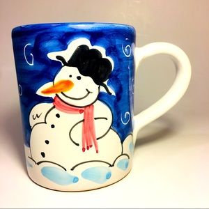 Starbucks Sberna Deruta Exclusive Hand Painted Snowman Mug